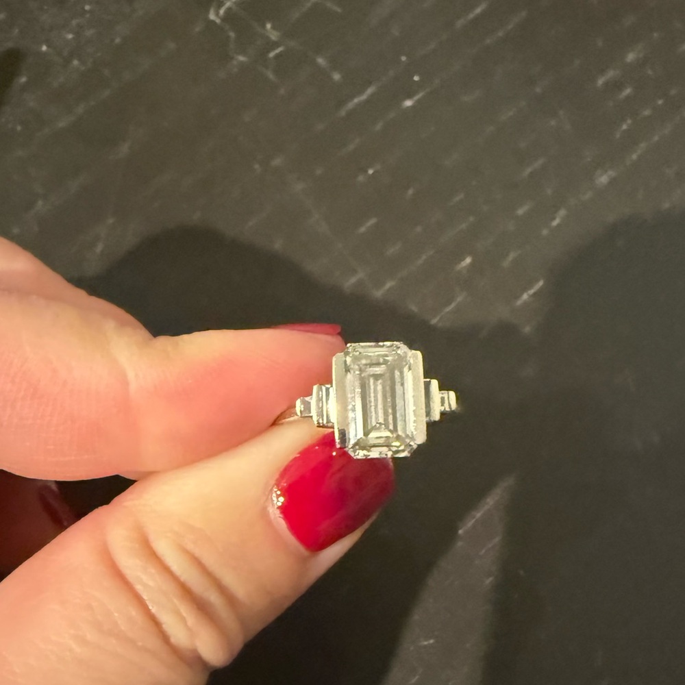 Emerald Cut Certified Lab Diamond Ring